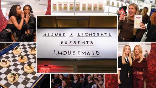 Graphic of the Allure and Lionsgate event for the Housemaid showing.